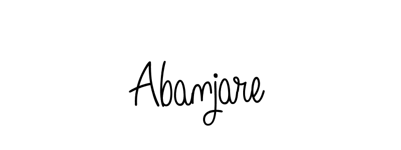 How to make Abanjare name signature. Use Angelique-Rose-font-FFP style for creating short signs online. This is the latest handwritten sign. Abanjare signature style 5 images and pictures png