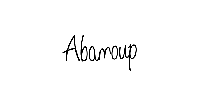 How to Draw Abanoup signature style? Angelique-Rose-font-FFP is a latest design signature styles for name Abanoup. Abanoup signature style 5 images and pictures png