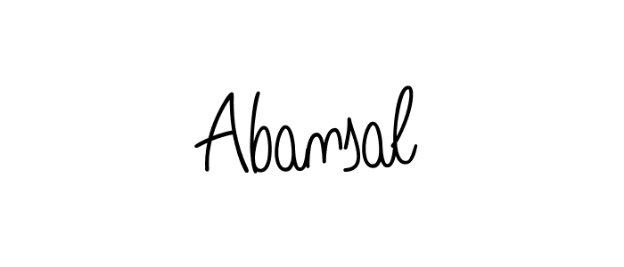 Design your own signature with our free online signature maker. With this signature software, you can create a handwritten (Angelique-Rose-font-FFP) signature for name Abansal. Abansal signature style 5 images and pictures png