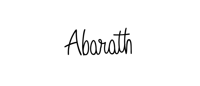 How to make Abarath name signature. Use Angelique-Rose-font-FFP style for creating short signs online. This is the latest handwritten sign. Abarath signature style 5 images and pictures png