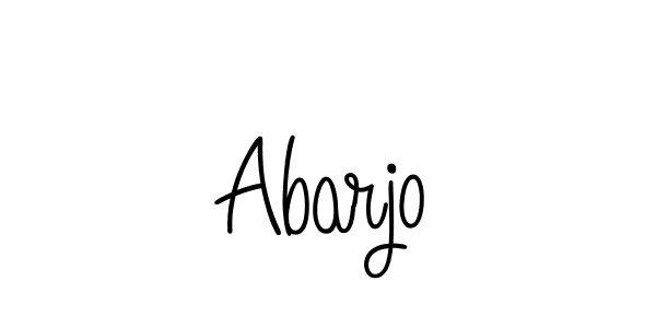 How to make Abarjo name signature. Use Angelique-Rose-font-FFP style for creating short signs online. This is the latest handwritten sign. Abarjo signature style 5 images and pictures png