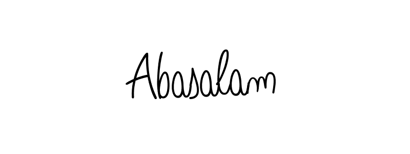 The best way (Angelique-Rose-font-FFP) to make a short signature is to pick only two or three words in your name. The name Abasalam include a total of six letters. For converting this name. Abasalam signature style 5 images and pictures png