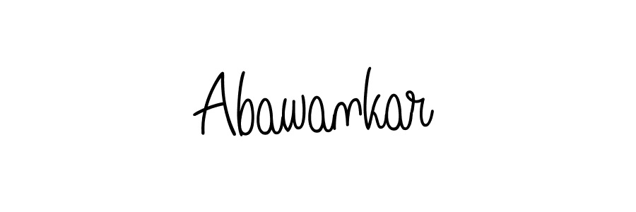 Use a signature maker to create a handwritten signature online. With this signature software, you can design (Angelique-Rose-font-FFP) your own signature for name Abawankar. Abawankar signature style 5 images and pictures png