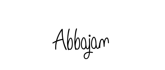 Use a signature maker to create a handwritten signature online. With this signature software, you can design (Angelique-Rose-font-FFP) your own signature for name Abbajan. Abbajan signature style 5 images and pictures png