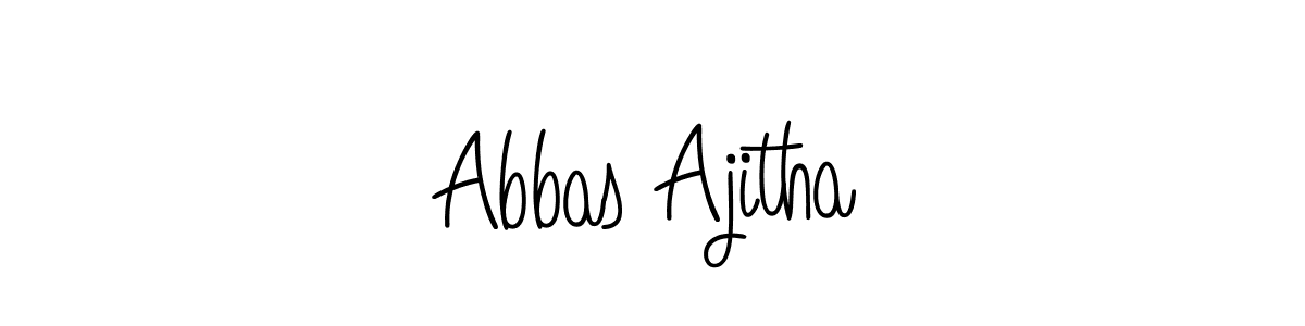 Use a signature maker to create a handwritten signature online. With this signature software, you can design (Angelique-Rose-font-FFP) your own signature for name Abbas Ajitha. Abbas Ajitha signature style 5 images and pictures png