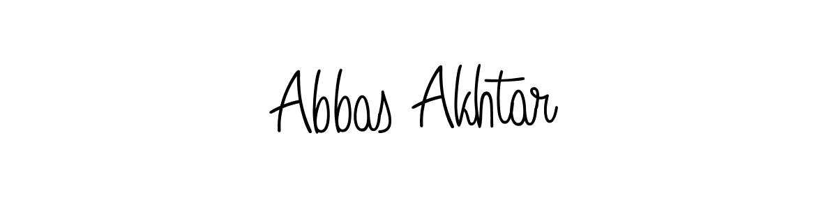 You should practise on your own different ways (Angelique-Rose-font-FFP) to write your name (Abbas Akhtar) in signature. don't let someone else do it for you. Abbas Akhtar signature style 5 images and pictures png