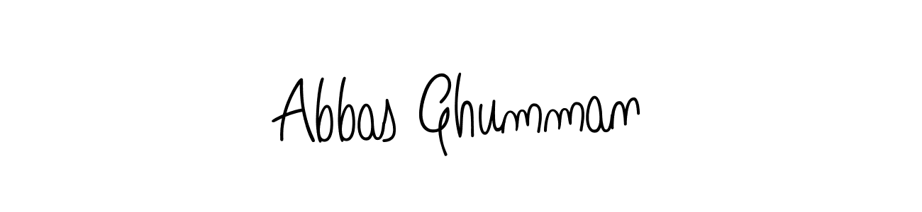 The best way (Angelique-Rose-font-FFP) to make a short signature is to pick only two or three words in your name. The name Abbas Ghumman include a total of six letters. For converting this name. Abbas Ghumman signature style 5 images and pictures png