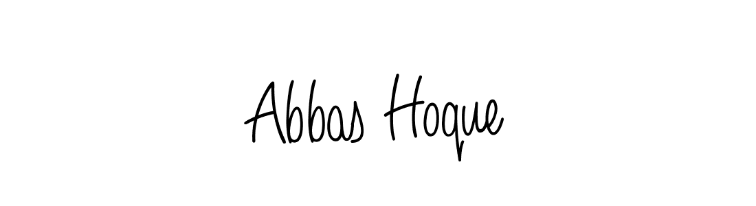 You should practise on your own different ways (Angelique-Rose-font-FFP) to write your name (Abbas Hoque) in signature. don't let someone else do it for you. Abbas Hoque signature style 5 images and pictures png