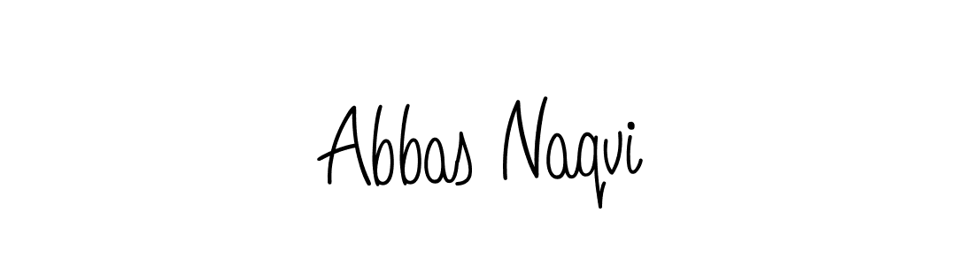 You should practise on your own different ways (Angelique-Rose-font-FFP) to write your name (Abbas Naqvi) in signature. don't let someone else do it for you. Abbas Naqvi signature style 5 images and pictures png