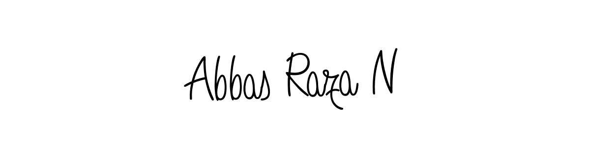 You should practise on your own different ways (Angelique-Rose-font-FFP) to write your name (Abbas Raza N) in signature. don't let someone else do it for you. Abbas Raza N signature style 5 images and pictures png