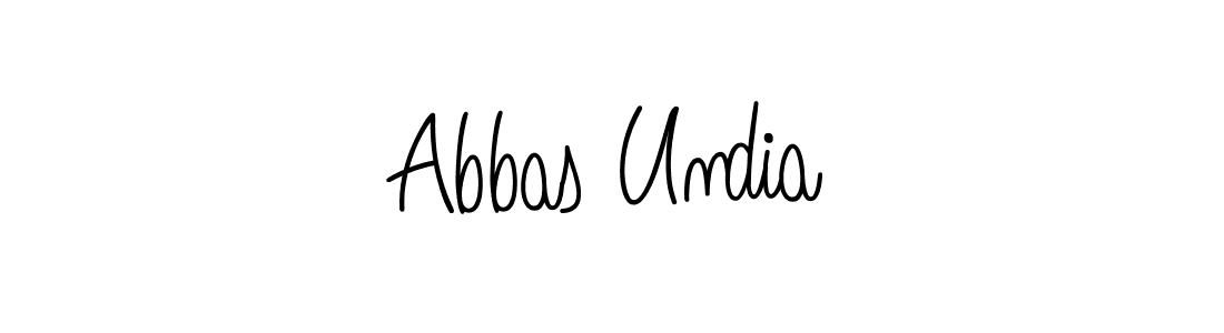 Design your own signature with our free online signature maker. With this signature software, you can create a handwritten (Angelique-Rose-font-FFP) signature for name Abbas Undia. Abbas Undia signature style 5 images and pictures png