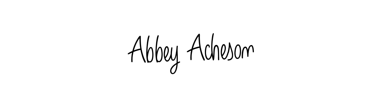 Design your own signature with our free online signature maker. With this signature software, you can create a handwritten (Angelique-Rose-font-FFP) signature for name Abbey Acheson. Abbey Acheson signature style 5 images and pictures png