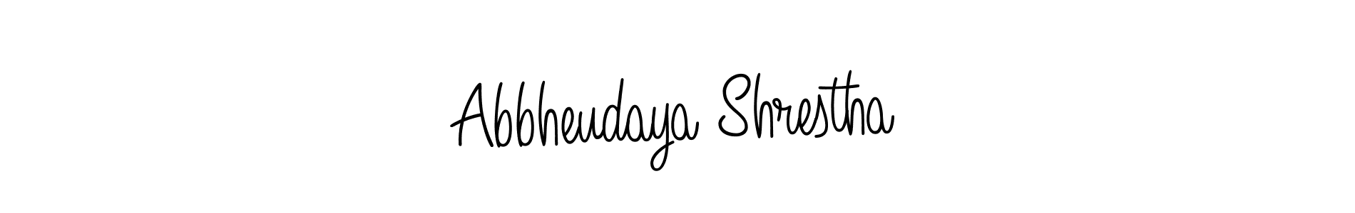 Once you've used our free online signature maker to create your best signature Angelique-Rose-font-FFP style, it's time to enjoy all of the benefits that Abbheudaya Shrestha name signing documents. Abbheudaya Shrestha signature style 5 images and pictures png