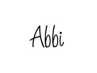 Abbi stylish signature style. Best Handwritten Sign (Angelique-Rose-font-FFP) for my name. Handwritten Signature Collection Ideas for my name Abbi. Abbi signature style 5 images and pictures png