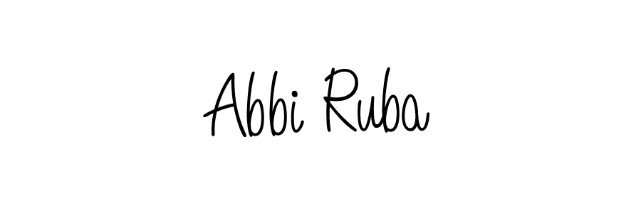 You should practise on your own different ways (Angelique-Rose-font-FFP) to write your name (Abbi Ruba) in signature. don't let someone else do it for you. Abbi Ruba signature style 5 images and pictures png