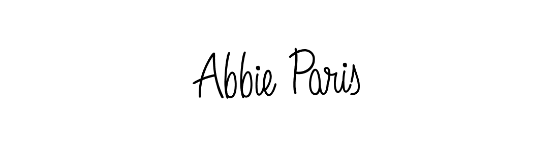 Make a beautiful signature design for name Abbie Paris. With this signature (Angelique-Rose-font-FFP) style, you can create a handwritten signature for free. Abbie Paris signature style 5 images and pictures png