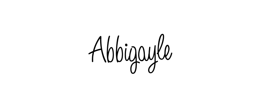 Make a beautiful signature design for name Abbigayle. With this signature (Angelique-Rose-font-FFP) style, you can create a handwritten signature for free. Abbigayle signature style 5 images and pictures png