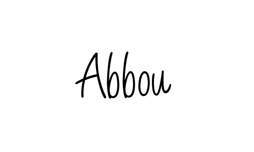 Design your own signature with our free online signature maker. With this signature software, you can create a handwritten (Angelique-Rose-font-FFP) signature for name Abbou. Abbou signature style 5 images and pictures png