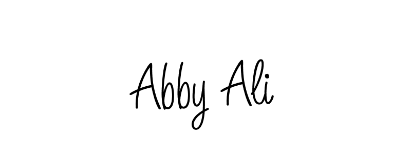 The best way (Angelique-Rose-font-FFP) to make a short signature is to pick only two or three words in your name. The name Abby Ali include a total of six letters. For converting this name. Abby Ali signature style 5 images and pictures png