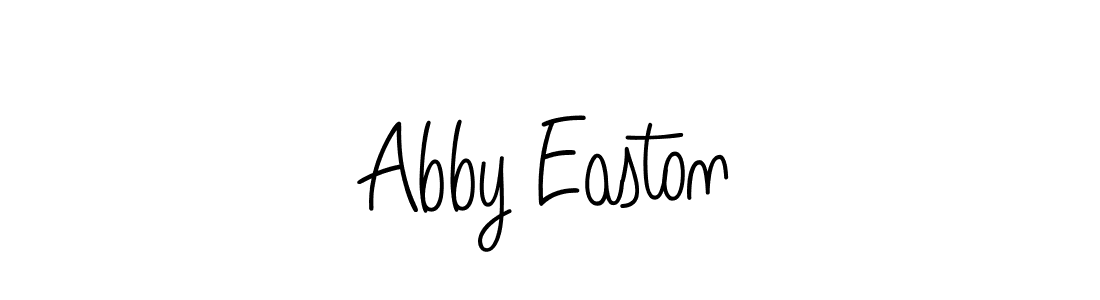 You should practise on your own different ways (Angelique-Rose-font-FFP) to write your name (Abby Easton) in signature. don't let someone else do it for you. Abby Easton signature style 5 images and pictures png