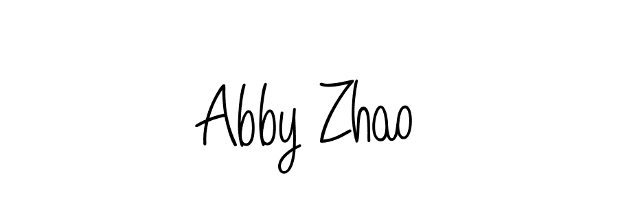 Make a beautiful signature design for name Abby Zhao. With this signature (Angelique-Rose-font-FFP) style, you can create a handwritten signature for free. Abby Zhao signature style 5 images and pictures png