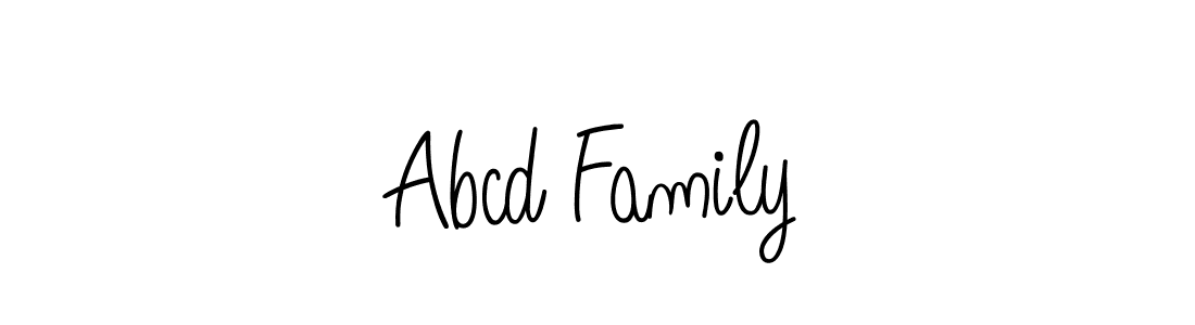 Make a beautiful signature design for name Abcd Family. With this signature (Angelique-Rose-font-FFP) style, you can create a handwritten signature for free. Abcd Family signature style 5 images and pictures png