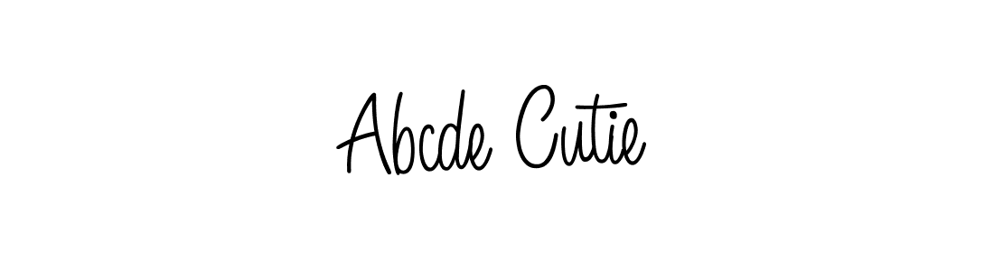 Create a beautiful signature design for name Abcde Cutie. With this signature (Angelique-Rose-font-FFP) fonts, you can make a handwritten signature for free. Abcde Cutie signature style 5 images and pictures png