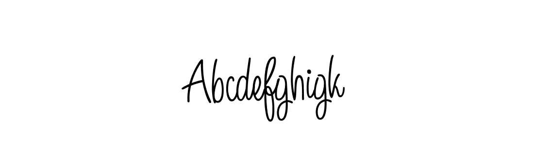 Create a beautiful signature design for name Abcdefghigk. With this signature (Angelique-Rose-font-FFP) fonts, you can make a handwritten signature for free. Abcdefghigk signature style 5 images and pictures png