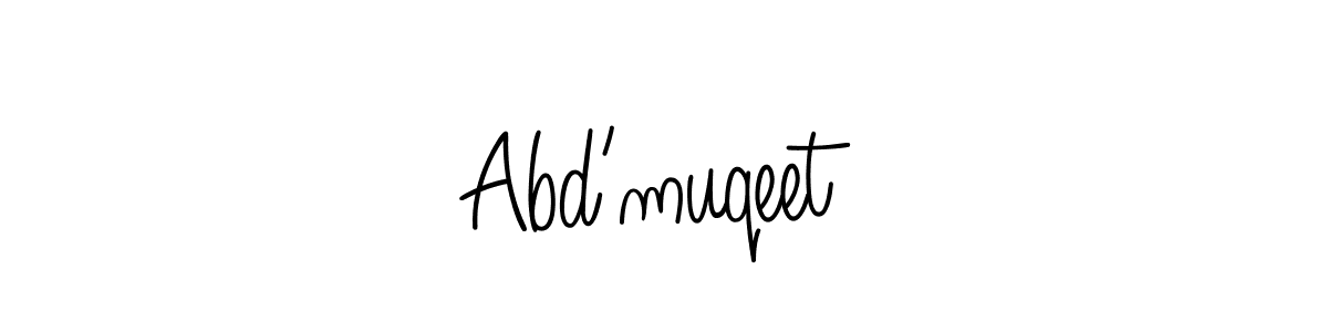 Once you've used our free online signature maker to create your best signature Angelique-Rose-font-FFP style, it's time to enjoy all of the benefits that Abd’muqeet name signing documents. Abd’muqeet signature style 5 images and pictures png
