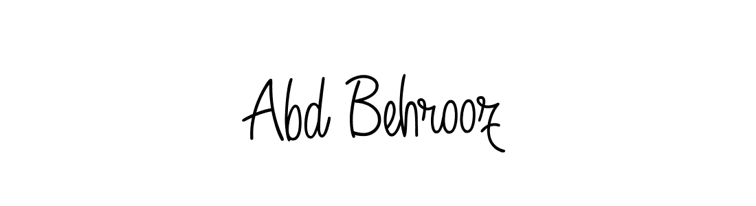 Use a signature maker to create a handwritten signature online. With this signature software, you can design (Angelique-Rose-font-FFP) your own signature for name Abd Behrooz. Abd Behrooz signature style 5 images and pictures png