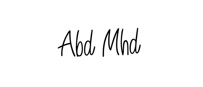 Abd Mhd stylish signature style. Best Handwritten Sign (Angelique-Rose-font-FFP) for my name. Handwritten Signature Collection Ideas for my name Abd Mhd. Abd Mhd signature style 5 images and pictures png