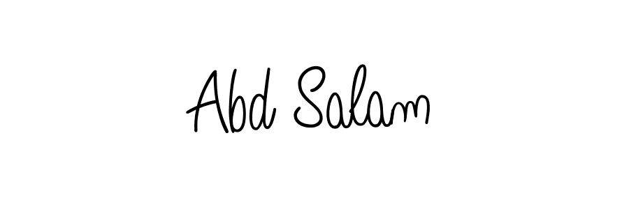 The best way (Angelique-Rose-font-FFP) to make a short signature is to pick only two or three words in your name. The name Abd Salam include a total of six letters. For converting this name. Abd Salam signature style 5 images and pictures png