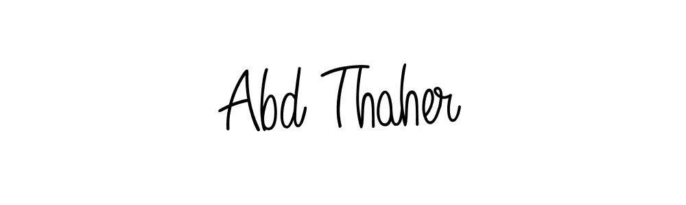 How to make Abd Thaher name signature. Use Angelique-Rose-font-FFP style for creating short signs online. This is the latest handwritten sign. Abd Thaher signature style 5 images and pictures png