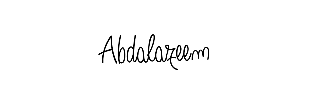 How to make Abdalazeem name signature. Use Angelique-Rose-font-FFP style for creating short signs online. This is the latest handwritten sign. Abdalazeem signature style 5 images and pictures png