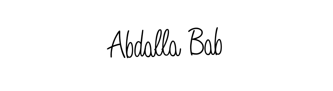 if you are searching for the best signature style for your name Abdalla Bab. so please give up your signature search. here we have designed multiple signature styles  using Angelique-Rose-font-FFP. Abdalla Bab signature style 5 images and pictures png