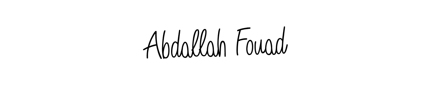 You should practise on your own different ways (Angelique-Rose-font-FFP) to write your name (Abdallah Fouad) in signature. don't let someone else do it for you. Abdallah Fouad signature style 5 images and pictures png
