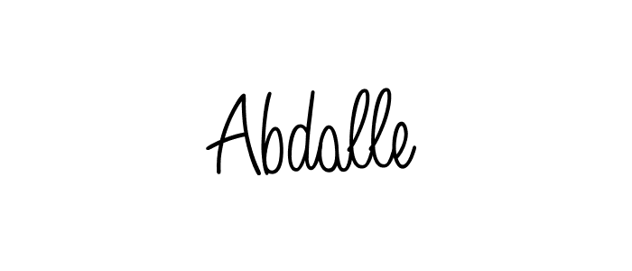 Make a beautiful signature design for name Abdalle. With this signature (Angelique-Rose-font-FFP) style, you can create a handwritten signature for free. Abdalle signature style 5 images and pictures png
