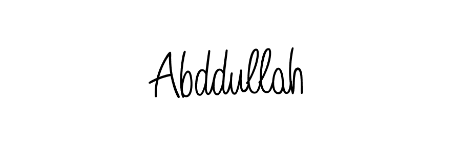 Use a signature maker to create a handwritten signature online. With this signature software, you can design (Angelique-Rose-font-FFP) your own signature for name Abddullah. Abddullah signature style 5 images and pictures png