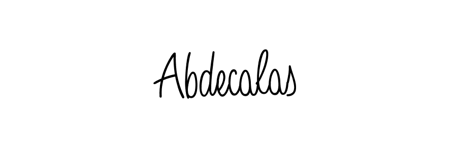 Create a beautiful signature design for name Abdecalas. With this signature (Angelique-Rose-font-FFP) fonts, you can make a handwritten signature for free. Abdecalas signature style 5 images and pictures png