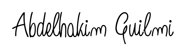 Personalize your online presence with Abdelhakim Guilmi signature rendered in elegant Angelique-Rose-font-FFP font. Great for website footers and blogs. Abdelhakim Guilmi signature style 5 images and pictures png