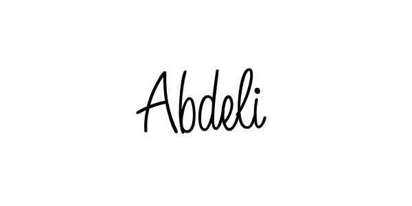 How to Draw Abdeli signature style? Angelique-Rose-font-FFP is a latest design signature styles for name Abdeli. Abdeli signature style 5 images and pictures png