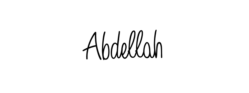 Use a signature maker to create a handwritten signature online. With this signature software, you can design (Angelique-Rose-font-FFP) your own signature for name Abdellah. Abdellah signature style 5 images and pictures png