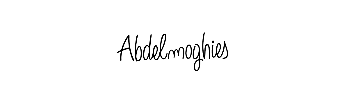 How to make Abdelmoghies name signature. Use Angelique-Rose-font-FFP style for creating short signs online. This is the latest handwritten sign. Abdelmoghies signature style 5 images and pictures png