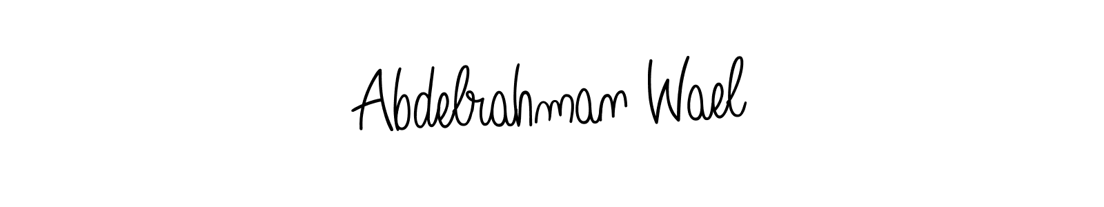 How to make Abdelrahman Wael name signature. Use Angelique-Rose-font-FFP style for creating short signs online. This is the latest handwritten sign. Abdelrahman Wael signature style 5 images and pictures png