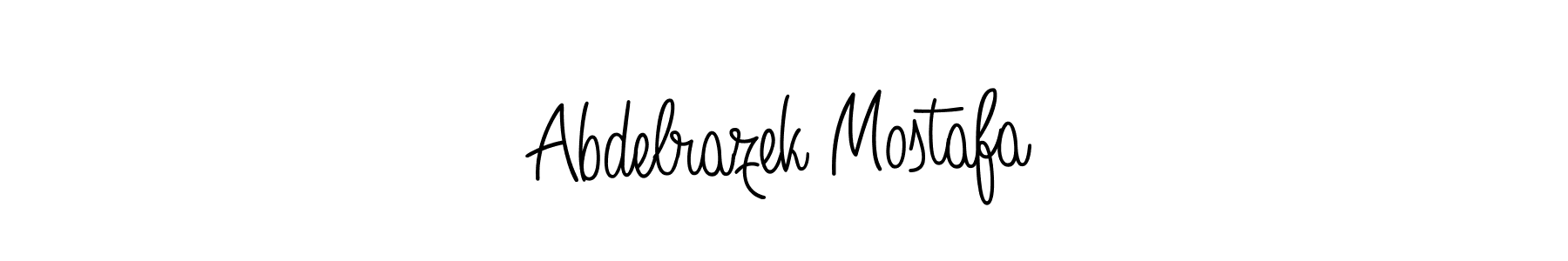 How to make Abdelrazek Mostafa name signature. Use Angelique-Rose-font-FFP style for creating short signs online. This is the latest handwritten sign. Abdelrazek Mostafa signature style 5 images and pictures png