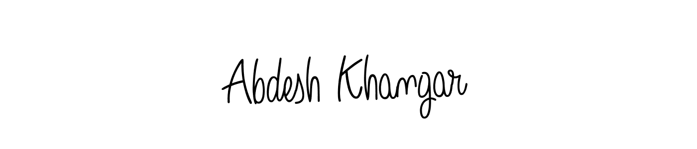 It looks lik you need a new signature style for name Abdesh Khangar. Design unique handwritten (Angelique-Rose-font-FFP) signature with our free signature maker in just a few clicks. Abdesh Khangar signature style 5 images and pictures png