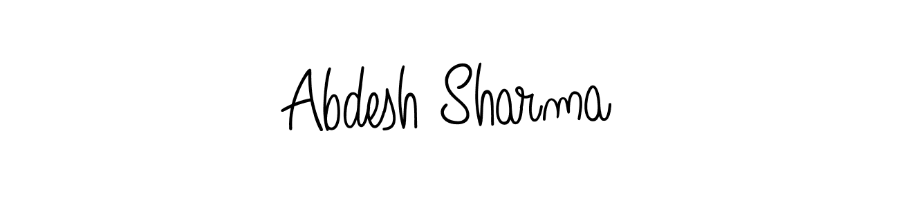 How to make Abdesh Sharma name signature. Use Angelique-Rose-font-FFP style for creating short signs online. This is the latest handwritten sign. Abdesh Sharma signature style 5 images and pictures png