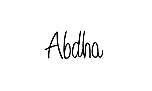 Make a beautiful signature design for name Abdha. Use this online signature maker to create a handwritten signature for free. Abdha signature style 5 images and pictures png