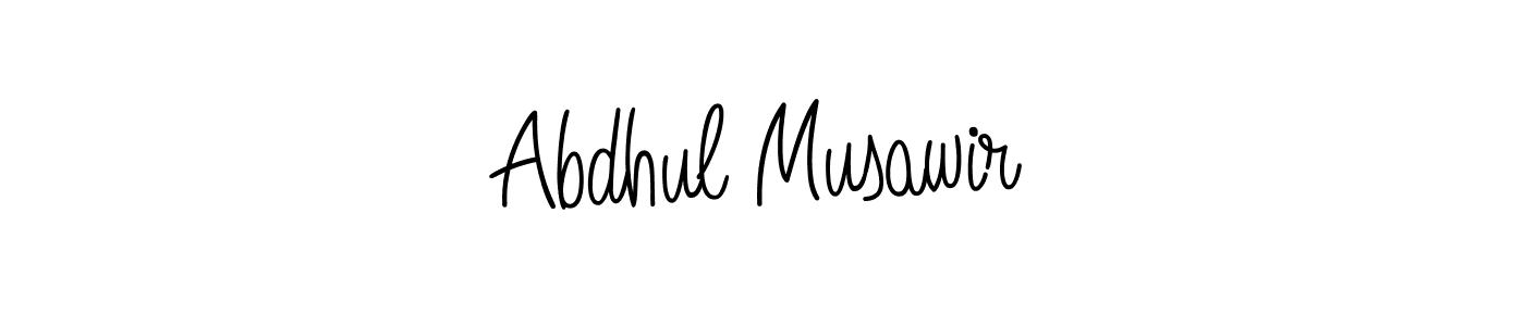 How to Draw Abdhul Musawir signature style? Angelique-Rose-font-FFP is a latest design signature styles for name Abdhul Musawir. Abdhul Musawir signature style 5 images and pictures png