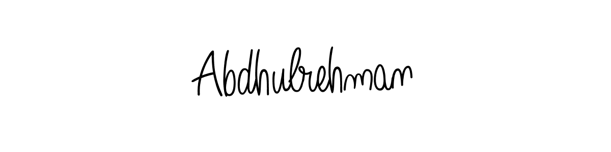 Create a beautiful signature design for name Abdhulrehman. With this signature (Angelique-Rose-font-FFP) fonts, you can make a handwritten signature for free. Abdhulrehman signature style 5 images and pictures png